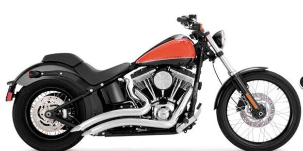 Vance & Hines, 2-1/2" Big Radius 2-2 exhaust. Chrome